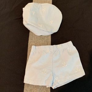 Golf hat and shorts